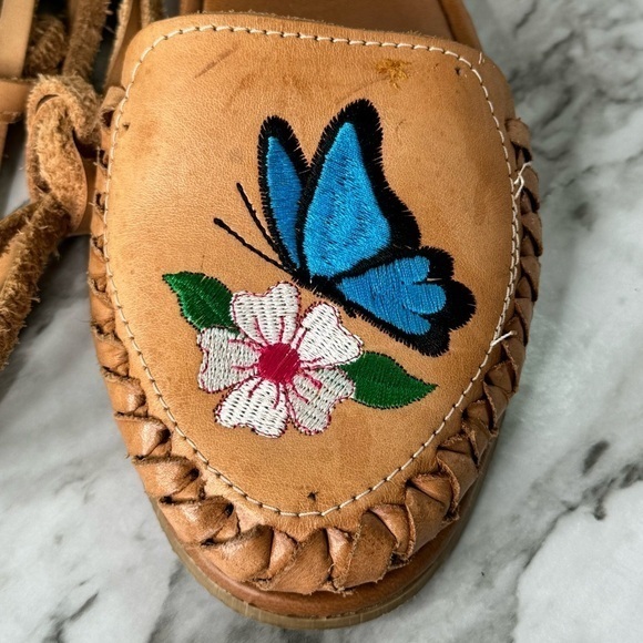 Artesanias Garibay Authentic Mexican Sandals-‎ Sz 7 - Picture 3 of 9
